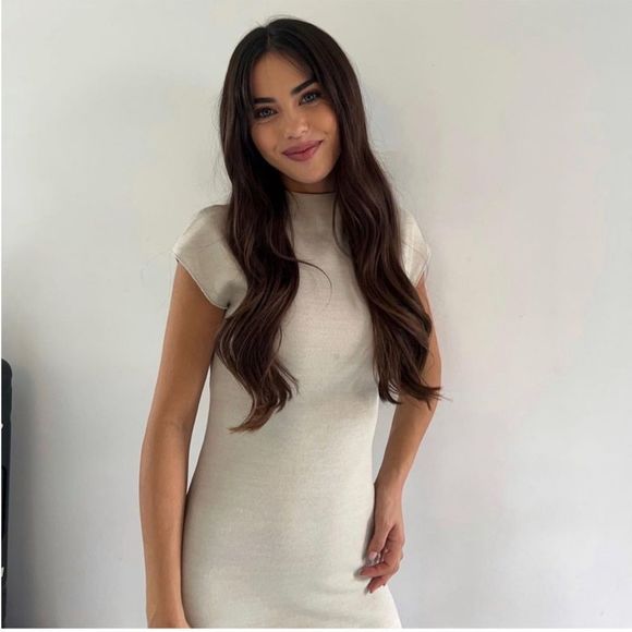 Zara Stretch Knit Dress NWT Medium - Picture 4 of 6